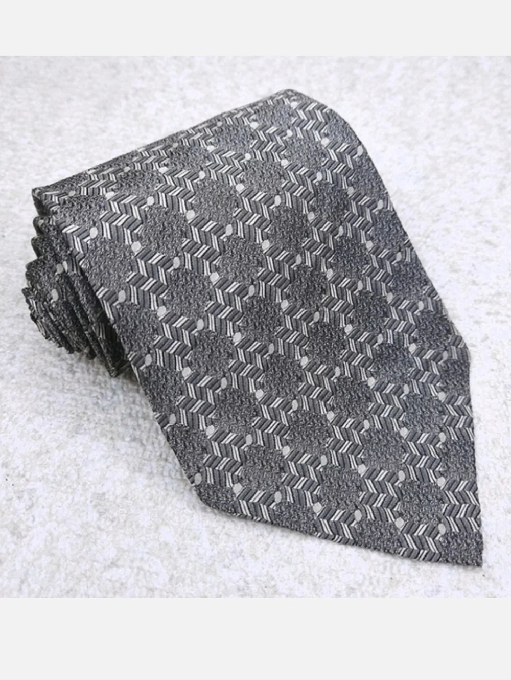 Hickey Freeman Silk Tie Hand Folded 58